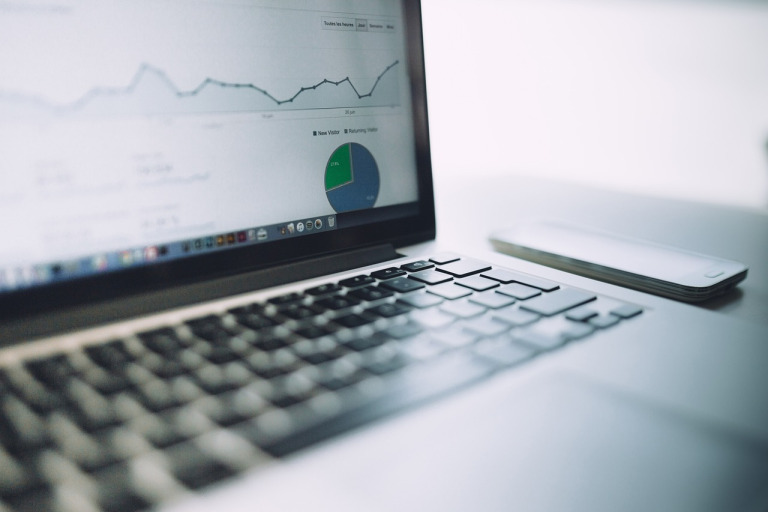 marketing analytics laptop charts
